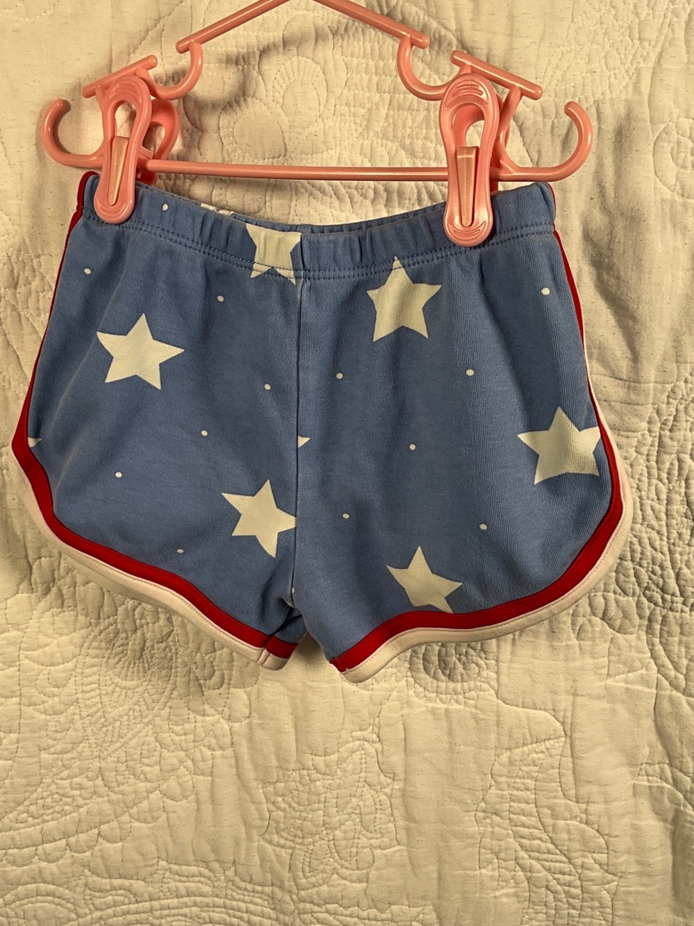The Beaufort Bonnet Company Blue Star Shorts with Red Trim